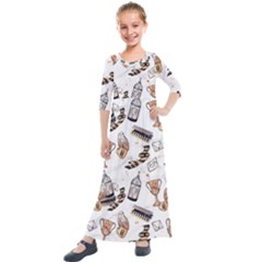 Kids  Quarter Sleeve Maxi Dress 
