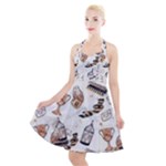 Hufflepuff Pattern Halter Party Swing Dress 