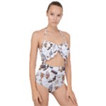 Hufflepuff Pattern Scallop Top Cut Out Swimsuit