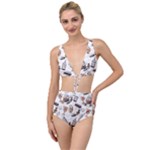 Hufflepuff Pattern Tied Up Two Piece Swimsuit