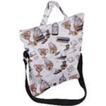 Hufflepuff Pattern Fold Over Handle Tote Bag