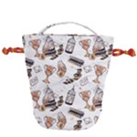 Hufflepuff Pattern Drawstring Bucket Bag
