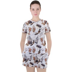 Women s Mesh T-Shirt and Shorts Set 
