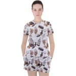 Hufflepuff Pattern Women s Tee and Shorts Set