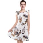 Hufflepuff Pattern Tie Up Tunic Dress