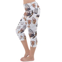 Lightweight Velour Capri Yoga Leggings 
