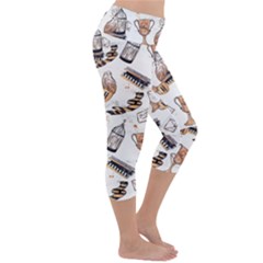 Lightweight Velour Capri Yoga Leggings 