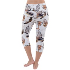 Lightweight Velour Capri Yoga Leggings 