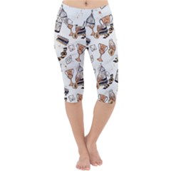 Lightweight Velour Cropped Yoga Leggings 