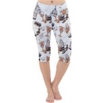 Hufflepuff Pattern Lightweight Velour Cropped Yoga Leggings