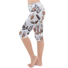 Lightweight Velour Cropped Yoga Leggings 
