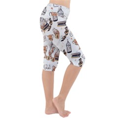 Lightweight Velour Cropped Yoga Leggings 