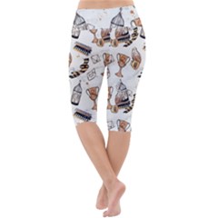 Lightweight Velour Cropped Yoga Leggings 