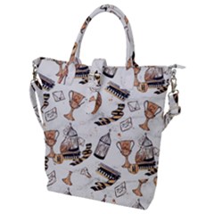 Buckle Top Tote Bag 