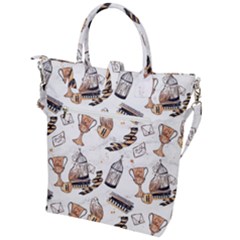 Buckle Top Tote Bag 