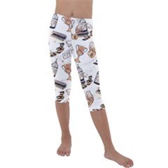 Kids  Lightweight Velour Capri Leggings  