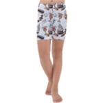 Hufflepuff Pattern Kids  Lightweight Velour Capri Yoga Leggings