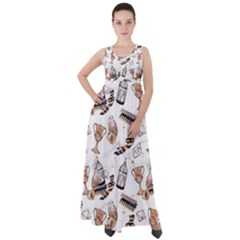 Empire Waist Velour Maxi Dress 