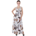 Hufflepuff Pattern Empire Waist Velour Maxi Dress