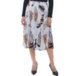 Hufflepuff Pattern Classic Velour Midi Skirt 