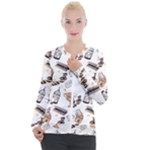 Hufflepuff Pattern Casual Zip Up Jacket