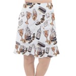Hufflepuff Pattern Fishtail Chiffon Skirt