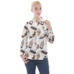 Hufflepuff Pattern Women s Long Sleeve Pocket Shirt