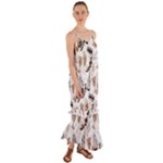 Hufflepuff Pattern Cami Maxi Ruffle Chiffon Dress