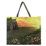 Eddie s Sunset Zipper Large Tote Bag