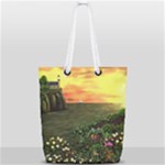 Eddie s Sunset Full Print Rope Handle Tote (Small)