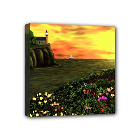 Eddie s Sunset  By Ave Hurley   Square (2) Eddie s Sunset By Ave Hurley   [stretched] Mini Canvas 4  x 4  (Stretched) from ArtsNow.com