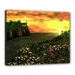Eddie s Sunset  By Ave Hurley   Square (2) Eddie s Sunset By Ave Hurley   [stretched] Canvas 20  x 16  (Stretched)