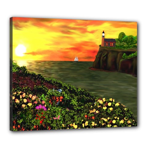 Eileen s Sunset Canvas 24  x 20  (Stretched) from ArtsNow.com