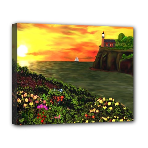 Eileen s Sunset Deluxe Canvas 20  x 16  (Stretched) from ArtsNow.com