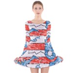 Coat Of Arms Of Thuringia Long Sleeve Velvet Skater Dress