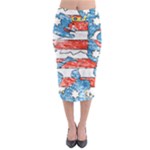 Coat Of Arms Of Thuringia Midi Pencil Skirt
