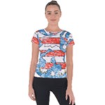 Coat Of Arms Of Thuringia Short Sleeve Sports Top 