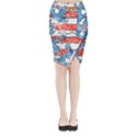 Midi Wrap Pencil Skirt 