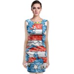 Coat Of Arms Of Thuringia Sleeveless Velvet Midi Dress