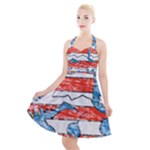 Coat Of Arms Of Thuringia Halter Party Swing Dress 