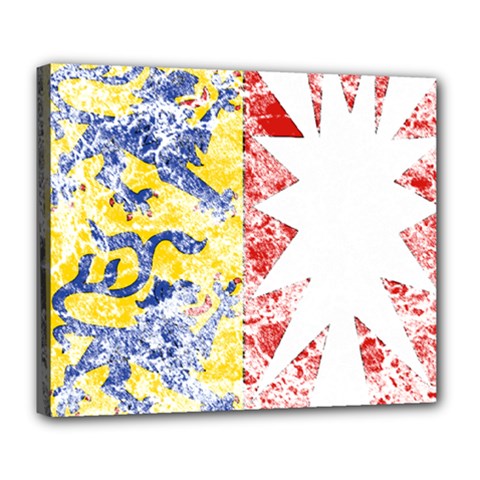 Coat Of Arms Of Schleswig Holstein Deluxe Canvas 24  x 20  (Stretched) from ArtsNow.com
