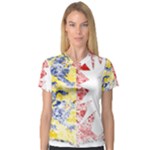 Coat Of Arms Of Schleswig Holstein V-Neck Sport Mesh Tee