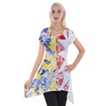 Coat Of Arms Of Schleswig Holstein Short Sleeve Side Drop Tunic