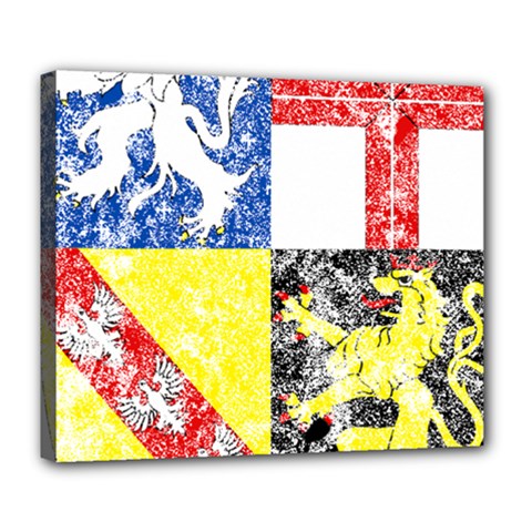 Coa De Saarland Deluxe Canvas 24  x 20  (Stretched) from ArtsNow.com