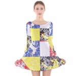 Coa De Saarland Long Sleeve Velvet Skater Dress