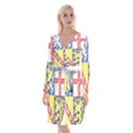 Coa De Saarland Long Sleeve Velvet Front Wrap Dress