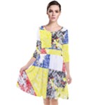 Coa De Saarland Quarter Sleeve Waist Band Dress