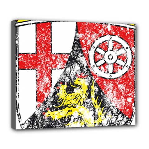 Coat Of Arms Of Rhineland Palatinate Deluxe Canvas 24  x 20  (Stretched) from ArtsNow.com