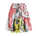 Coat Of Arms Of Rhineland Palatinate High Waist Skirt