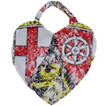 Coat Of Arms Of Rhineland Palatinate Giant Heart Shaped Tote